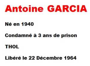  Antoine GARCIA 
----
 S'occupait d'apporter les gamelles 
de la cuisine dans chaque batiment
avec ROSA

